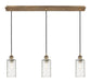 Innovations - 123B-3P-BB-G434-7DE - Three Light Linear Pendant - Downtown Urban - Brushed Brass