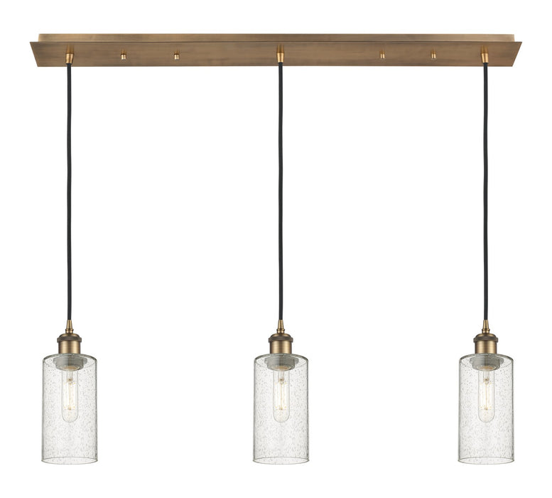 Innovations - 123B-3P-BB-G434-7SDY - Three Light Linear Pendant - Downtown Urban - Brushed Brass