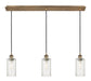 Innovations - 123B-3P-BB-G434-7SDY - Three Light Linear Pendant - Downtown Urban - Brushed Brass