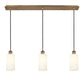 Innovations - 123B-3P-BB-G434-7WH - Three Light Linear Pendant - Downtown Urban - Brushed Brass