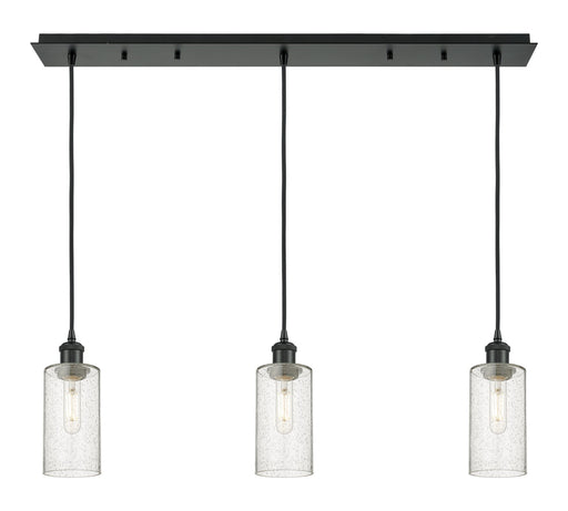 Innovations - 123B-3P-BK-G434-7SDY - Three Light Linear Pendant - Downtown Urban - Matte Black