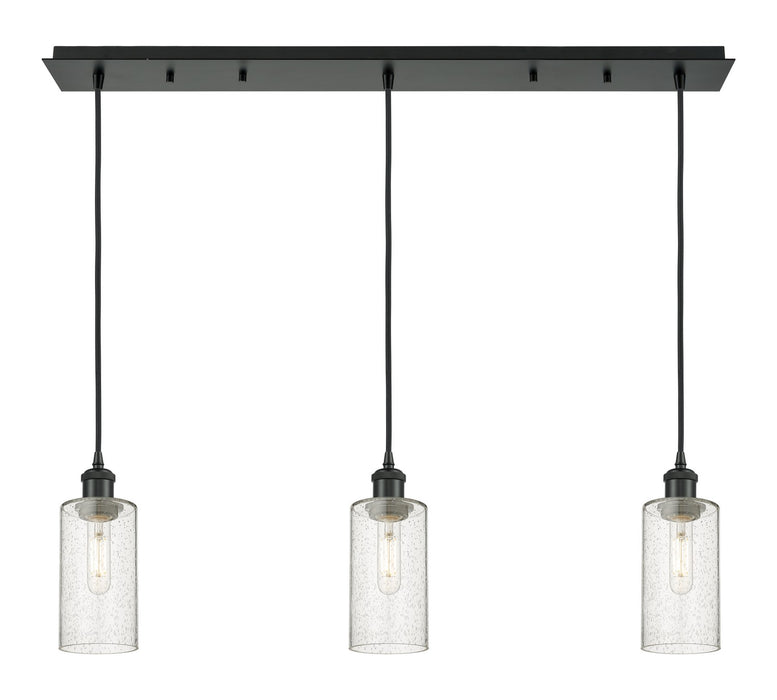 Innovations - 123B-3P-BK-G434-7SDY - Three Light Linear Pendant - Downtown Urban - Matte Black