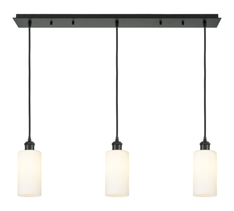 Innovations - 123B-3P-BK-G434-7WH - Three Light Linear Pendant - Downtown Urban - Matte Black