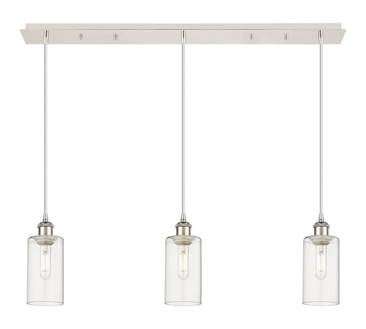 Innovations - 123B-3P-PN-G434-7CL - Three Light Linear Pendant - Downtown Urban - Polished Nickel