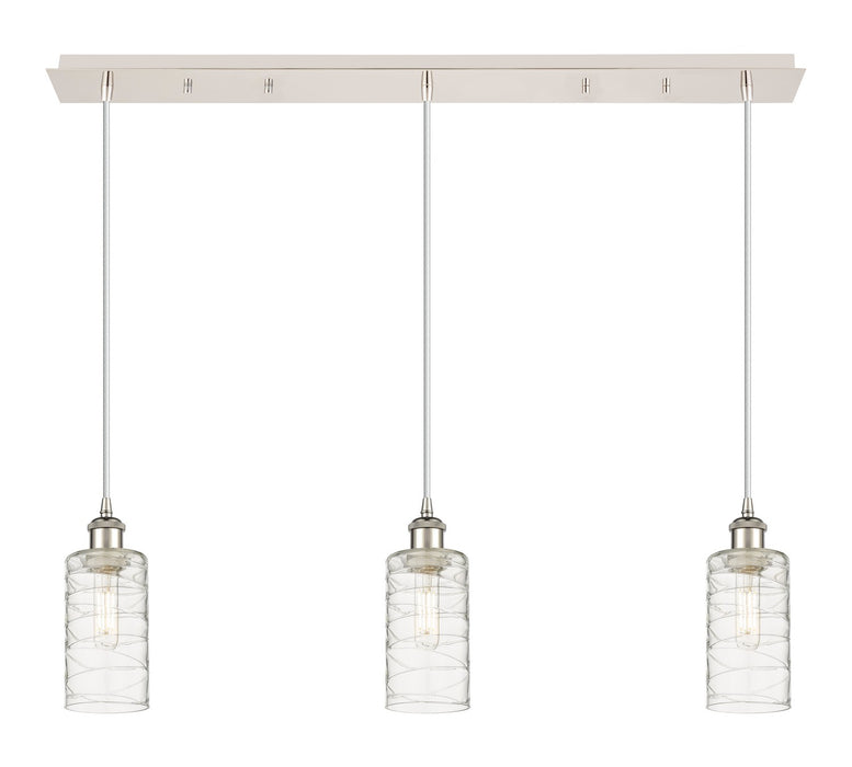 Innovations - 123B-3P-PN-G434-7DE - Three Light Linear Pendant - Downtown Urban - Polished Nickel