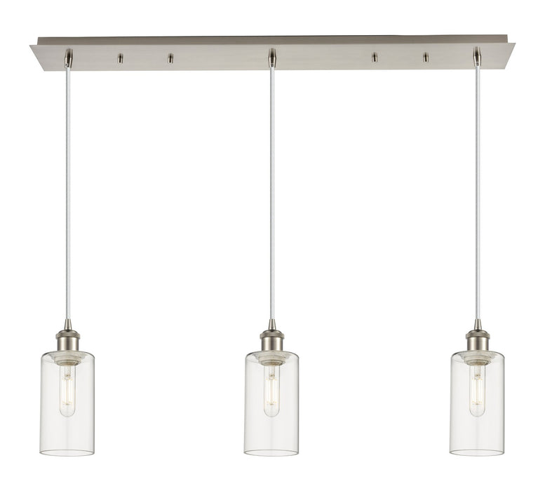 Innovations - 123B-3P-SN-G434-7CL - Three Light Linear Pendant - Downtown Urban - Brushed Satin Nickel