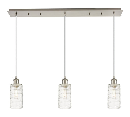 Innovations - 123B-3P-SN-G434-7DE - Three Light Linear Pendant - Downtown Urban - Brushed Satin Nickel
