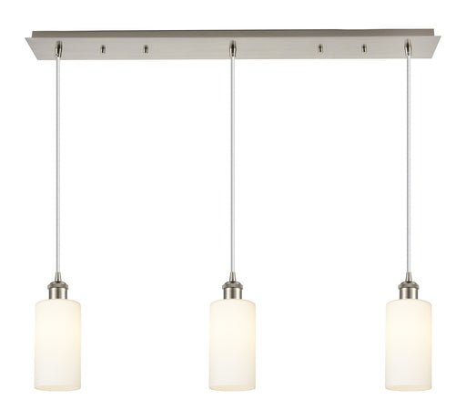 Innovations - 123B-3P-SN-G434-7WH - Three Light Linear Pendant - Downtown Urban - Brushed Satin Nickel