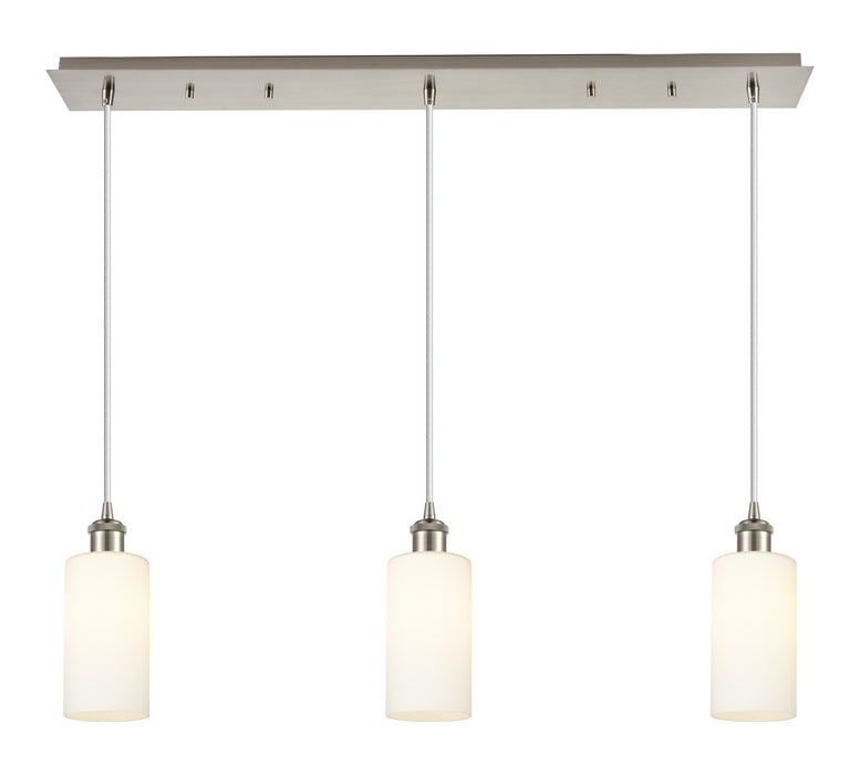 Innovations - 123B-3P-SN-G434-7WH - Three Light Linear Pendant - Downtown Urban - Brushed Satin Nickel