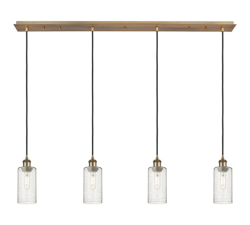 Innovations - 124B-4P-BB-G434-7DE - Four Light Linear Pendant - Downtown Urban - Brushed Brass