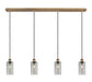 Innovations - 124B-4P-BB-G434-7SM - Four Light Linear Pendant - Downtown Urban - Brushed Brass