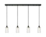 Innovations - 124B-4P-BK-G434-7SDY - Four Light Linear Pendant - Downtown Urban - Matte Black