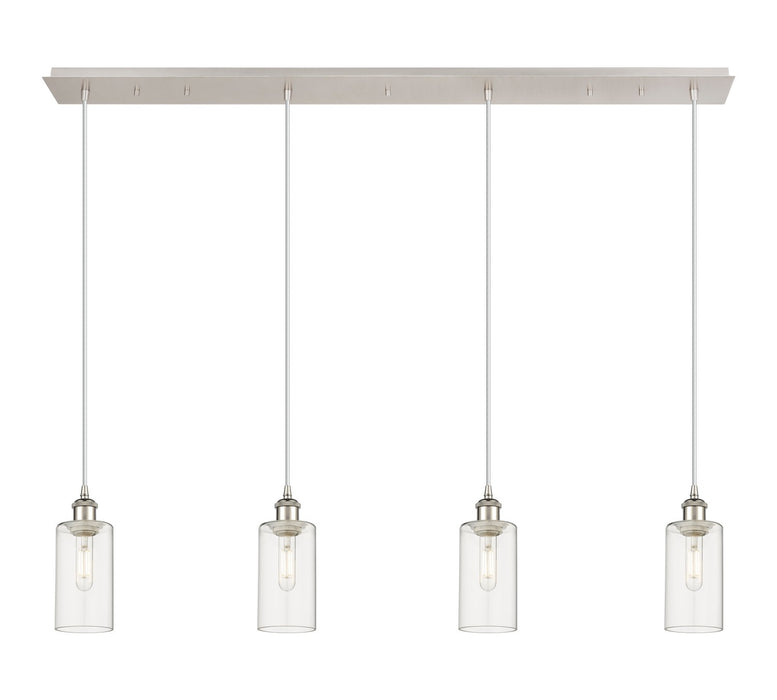 Innovations - 124B-4P-PN-G434-7CL - Four Light Linear Pendant - Downtown Urban - Polished Nickel