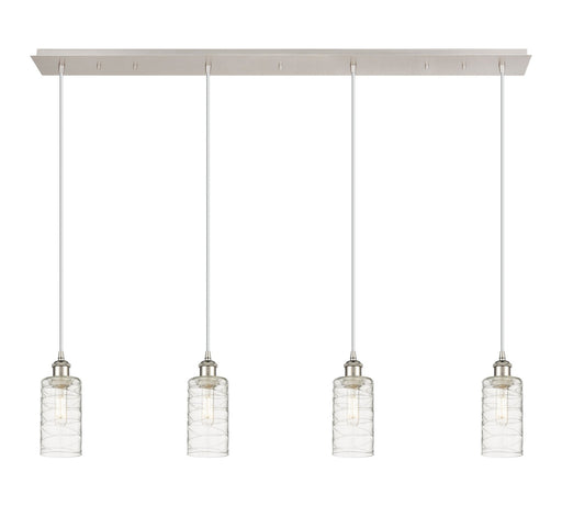 Innovations - 124B-4P-PN-G434-7DE - Four Light Linear Pendant - Downtown Urban - Polished Nickel