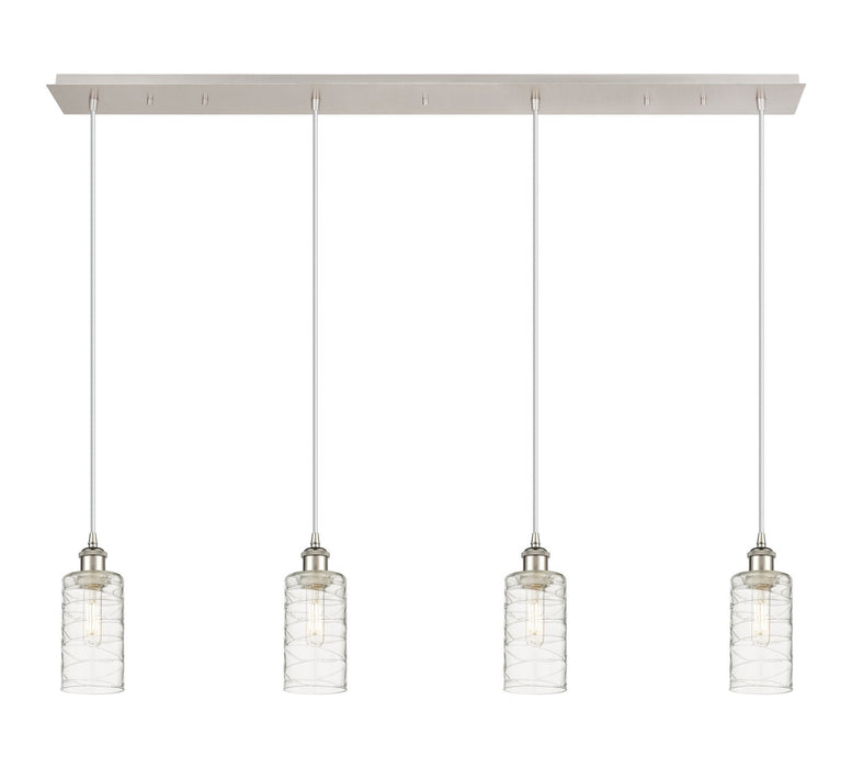 Innovations - 124B-4P-PN-G434-7DE - Four Light Linear Pendant - Downtown Urban - Polished Nickel