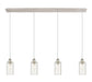 Innovations - 124B-4P-PN-G434-7SDY - Four Light Linear Pendant - Downtown Urban - Polished Nickel