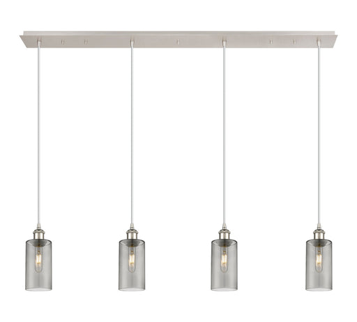 Innovations - 124B-4P-PN-G434-7SM - Four Light Linear Pendant - Downtown Urban - Polished Nickel