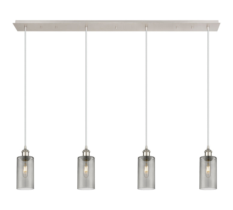 Innovations - 124B-4P-PN-G434-7SM - Four Light Linear Pendant - Downtown Urban - Polished Nickel