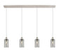 Innovations - 124B-4P-PN-G434-7SM - Four Light Linear Pendant - Downtown Urban - Polished Nickel