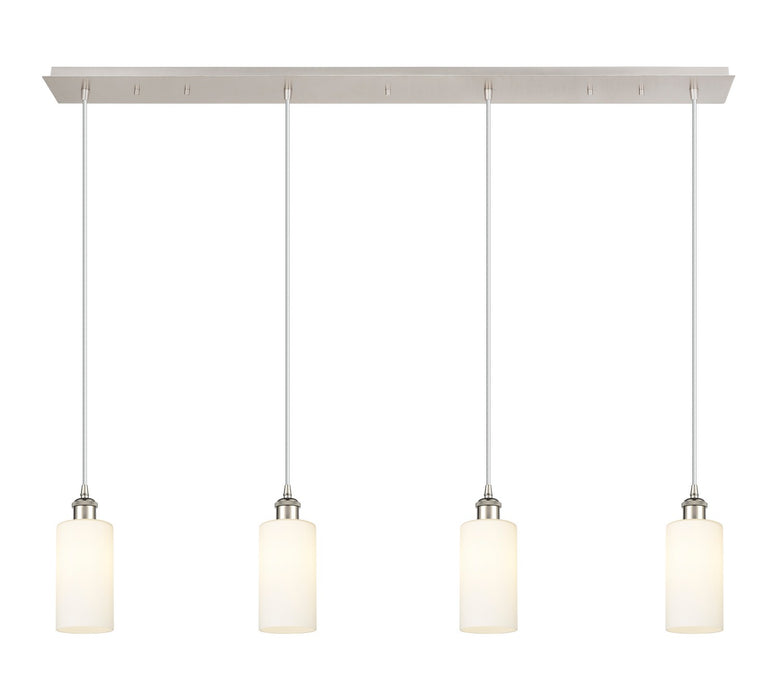 Innovations - 124B-4P-PN-G434-7WH - Four Light Linear Pendant - Downtown Urban - Polished Nickel