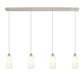 Innovations - 124B-4P-PN-G434-7WH - Four Light Linear Pendant - Downtown Urban - Polished Nickel