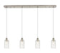 Innovations - 124B-4P-SN-G434-7DE - Four Light Linear Pendant - Downtown Urban - Brushed Satin Nickel