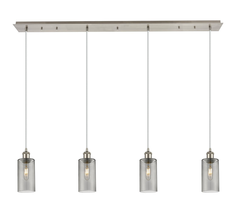 Innovations - 124B-4P-SN-G434-7SM - Four Light Linear Pendant - Downtown Urban - Brushed Satin Nickel