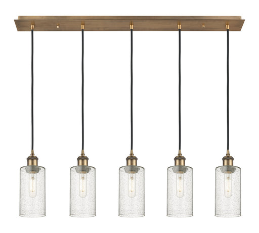 Innovations - 125B-5P-BB-G434-7SDY - Five Light Linear Pendant - Downtown Urban - Brushed Brass