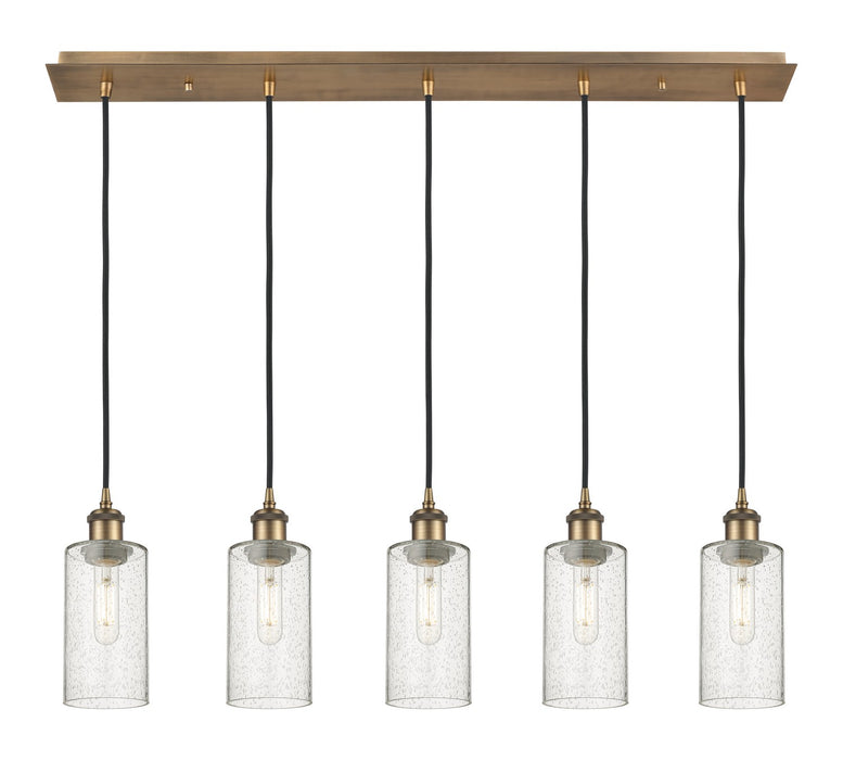 Innovations - 125B-5P-BB-G434-7SDY - Five Light Linear Pendant - Downtown Urban - Brushed Brass