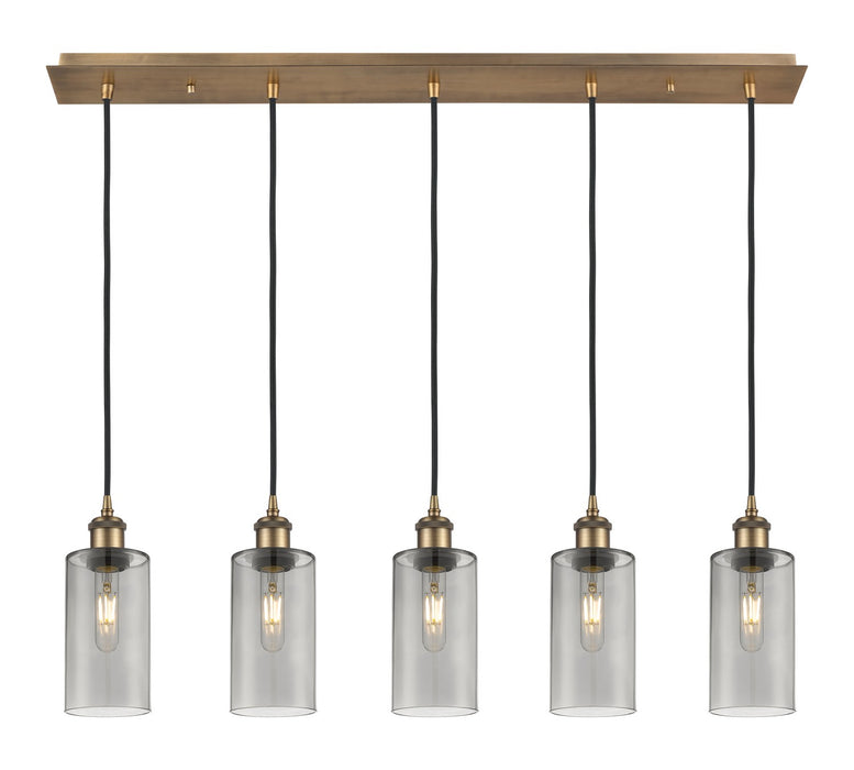 Innovations - 125B-5P-BB-G434-7SM - Five Light Linear Pendant - Downtown Urban - Brushed Brass