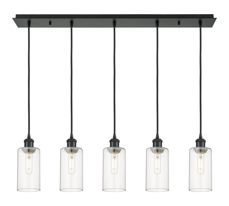 Innovations - 125B-5P-BK-G434-7CL - Five Light Linear Pendant - Downtown Urban - Matte Black