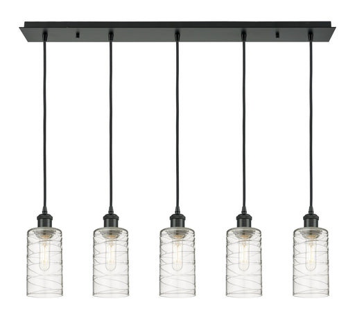Innovations - 125B-5P-BK-G434-7DE - Five Light Linear Pendant - Downtown Urban - Matte Black