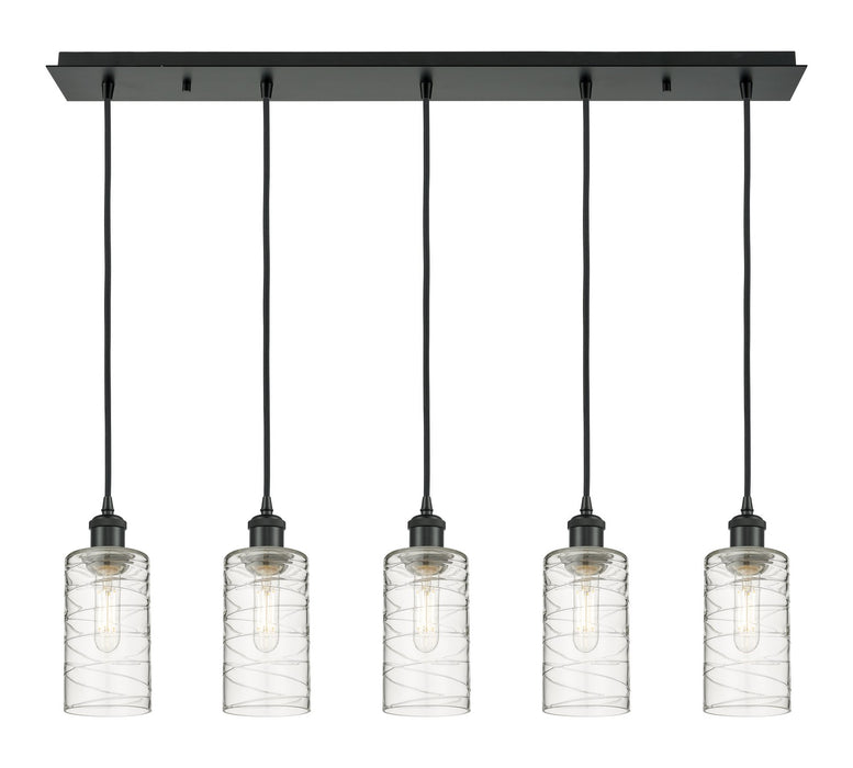 Innovations - 125B-5P-BK-G434-7DE - Five Light Linear Pendant - Downtown Urban - Matte Black