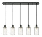 Innovations - 125B-5P-BK-G434-7DE - Five Light Linear Pendant - Downtown Urban - Matte Black