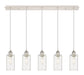 Innovations - 125B-5P-PN-G434-7CL - Five Light Linear Pendant - Downtown Urban - Polished Nickel