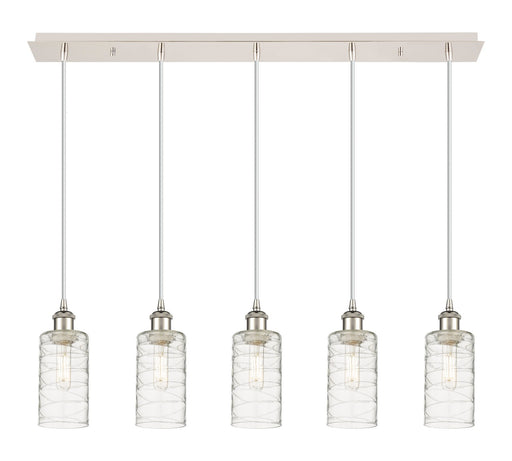 Innovations - 125B-5P-PN-G434-7DE - Five Light Linear Pendant - Downtown Urban - Polished Nickel