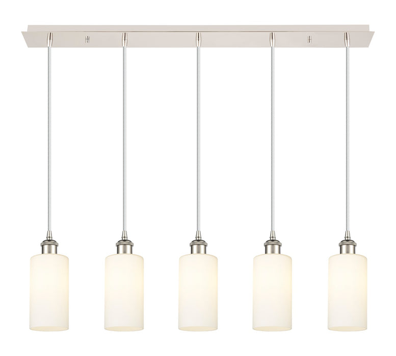 Innovations - 125B-5P-PN-G434-7WH - Five Light Linear Pendant - Downtown Urban - Polished Nickel