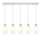 Innovations - 125B-5P-PN-G434-7WH - Five Light Linear Pendant - Downtown Urban - Polished Nickel