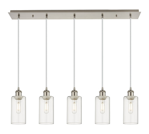 Innovations - 125B-5P-SN-G434-7CL - Five Light Linear Pendant - Downtown Urban - Brushed Satin Nickel