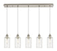 Innovations - 125B-5P-SN-G434-7CL - Five Light Linear Pendant - Downtown Urban - Brushed Satin Nickel