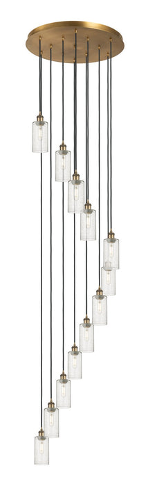 Innovations - 126B-12P-BB-G434-7SDY - 12 Light Pendant - Downtown Urban - Brushed Brass