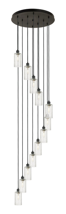 Innovations - 126B-12P-BK-G434-7DE - 12 Light Pendant - Downtown Urban - Matte Black