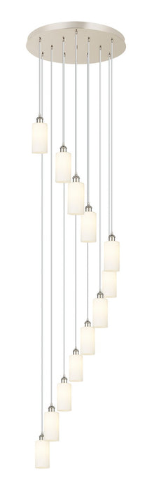 Innovations - 126B-12P-PN-G434-7WH - 12 Light Pendant - Downtown Urban - Polished Nickel