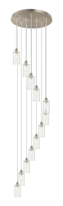 Innovations - 126B-12P-SN-G434-7CL - 12 Light Pendant - Downtown Urban - Brushed Satin Nickel