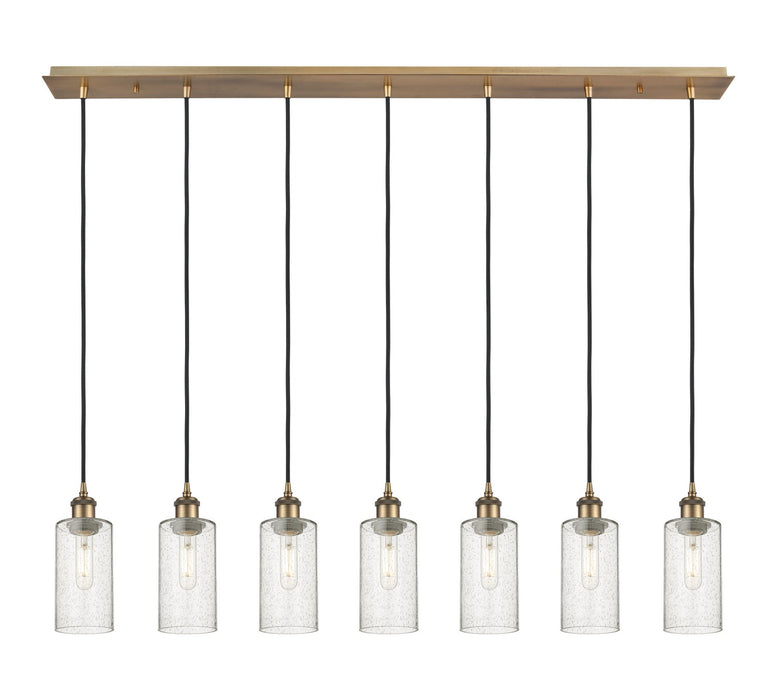 Innovations - 127B-7P-BB-G434-7SDY - Seven Light Linear Pendant - Downtown Urban - Brushed Brass