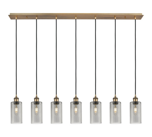 Innovations - 127B-7P-BB-G434-7SM - Seven Light Linear Pendant - Downtown Urban - Brushed Brass