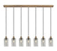 Innovations - 127B-7P-BB-G434-7SM - Seven Light Linear Pendant - Downtown Urban - Brushed Brass