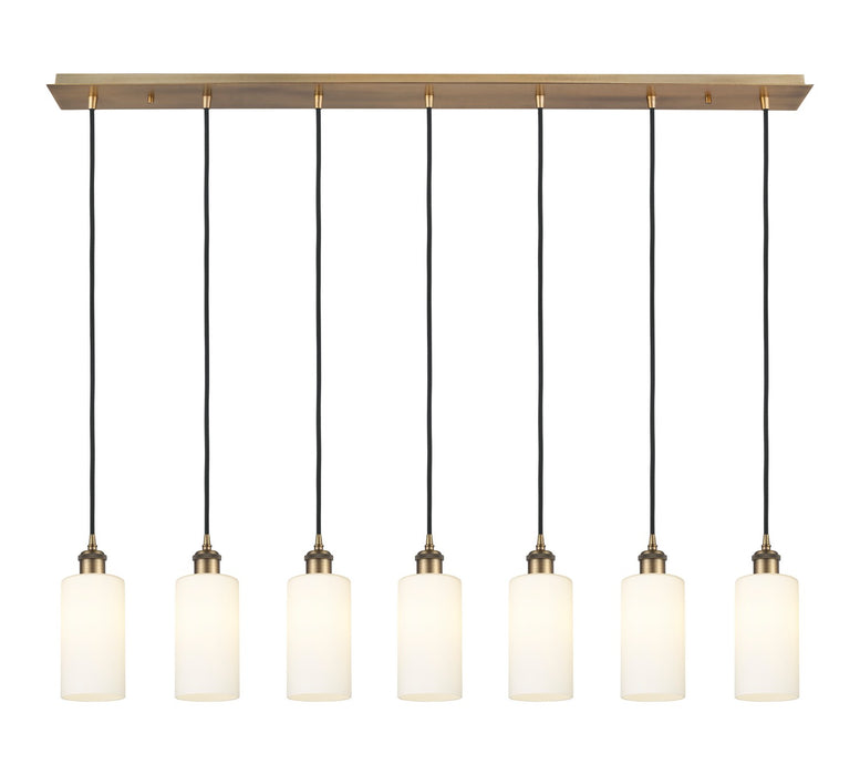 Innovations - 127B-7P-BB-G434-7WH - Seven Light Linear Pendant - Downtown Urban - Brushed Brass