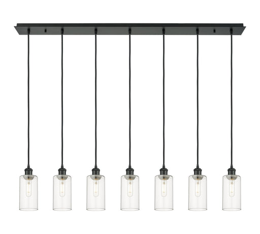 Innovations - 127B-7P-BK-G434-7CL - Seven Light Linear Pendant - Downtown Urban - Matte Black