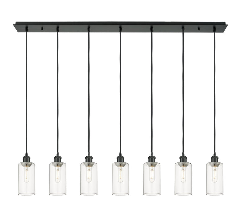 Innovations - 127B-7P-BK-G434-7CL - Seven Light Linear Pendant - Downtown Urban - Matte Black